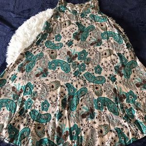 3/$20 Cream & Teal Paisley Dress